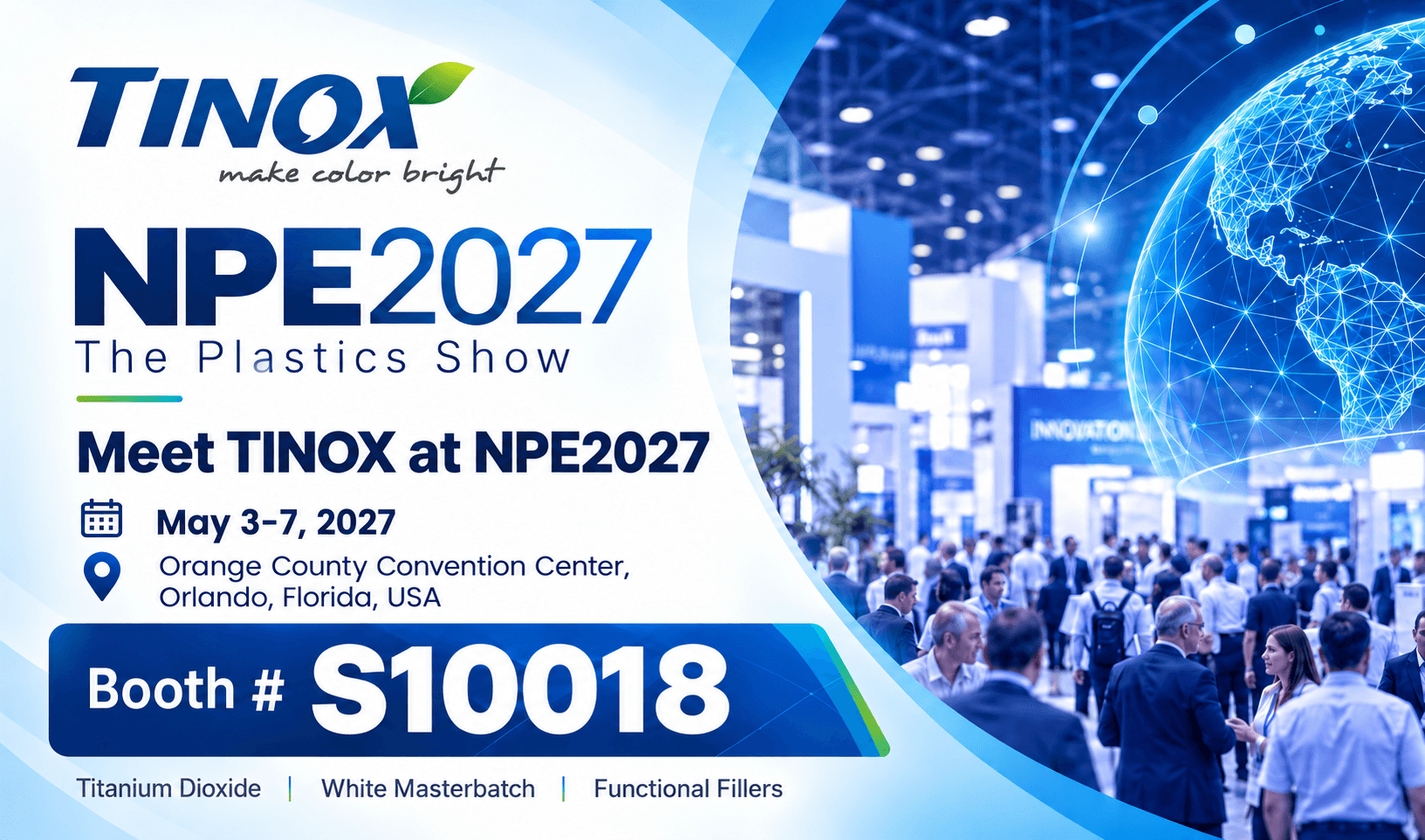 NPE2027 - Meet TINOX in Orlando, Booth S10018